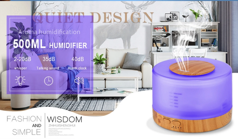 AROMA HUMIDIFIER WITH BLUETOOTH SPEAKER AND 7 MOOD COLOR CHANGING *LED LIGHT* - Ecoquest_universal