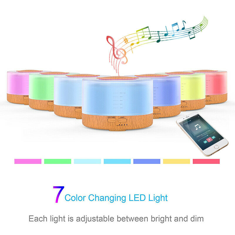 AROMA HUMIDIFIER WITH BLUETOOTH SPEAKER AND 7 MOOD COLOR CHANGING *LED LIGHT* - Ecoquest_universal