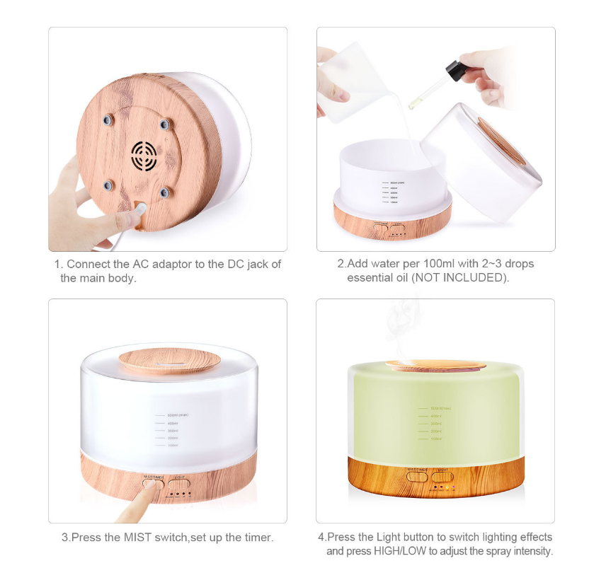 AROMA HUMIDIFIER WITH BLUETOOTH SPEAKER AND 7 MOOD COLOR CHANGING *LED LIGHT* - Ecoquest_universal